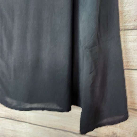 Unique Spectrum V-Neck Black Embroidered Tunic Choke Collar Women's Size XL - Picture 13 of 15